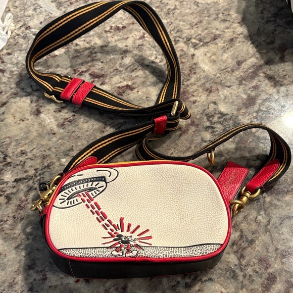 Coach Handbags - Mickey Mouse Coach Red and White UFO Crossbody Bag